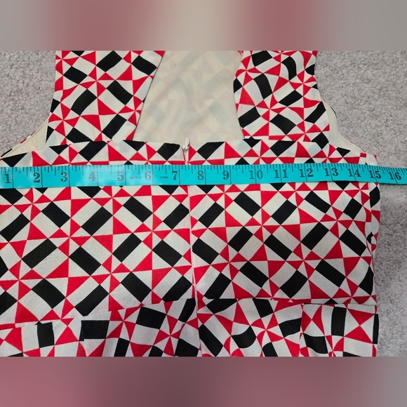 EVA FRANCO Anthropologie Geometric Patterned Halter Dress. Size M - Picture 12 of 15